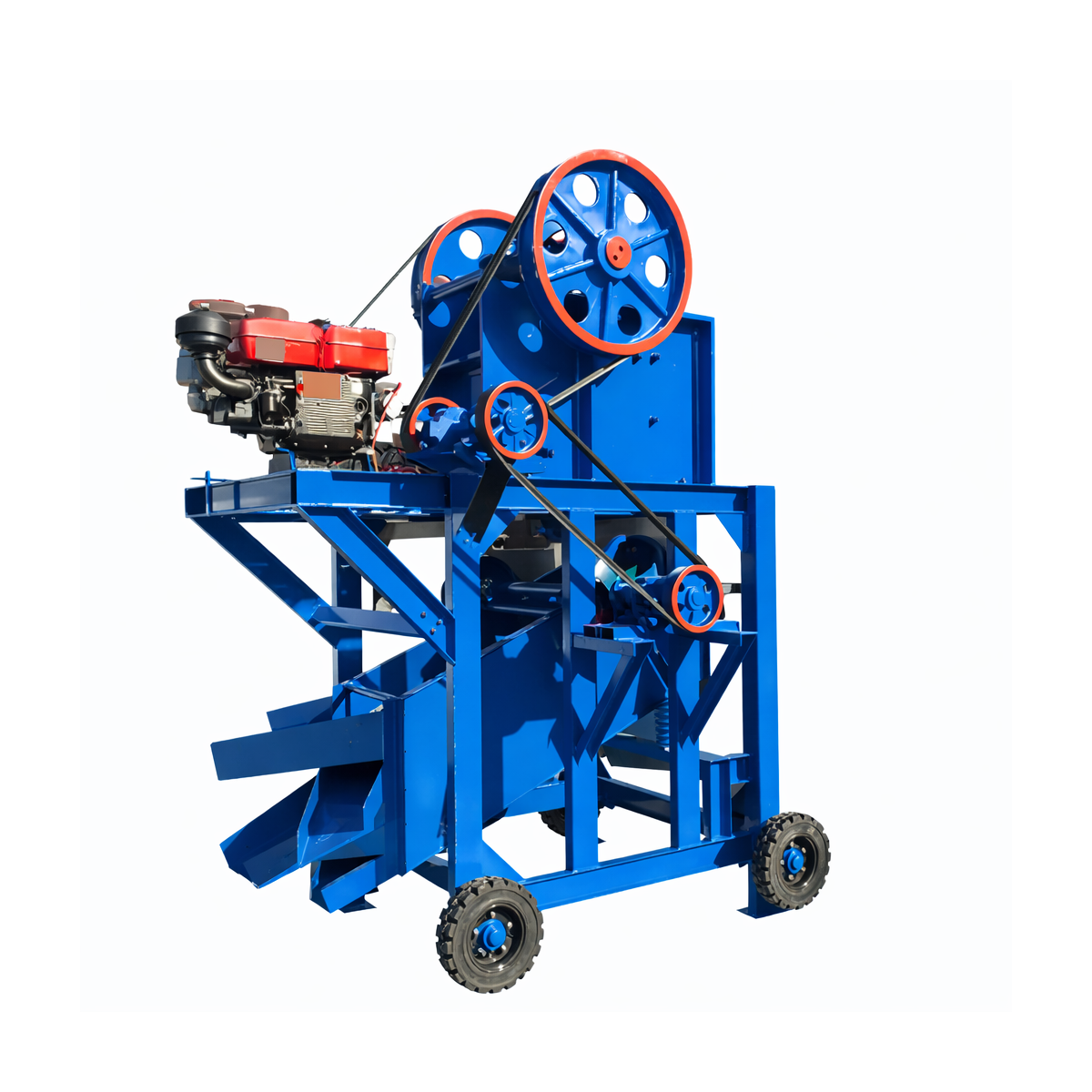 Electric Diesel Jaw Crusher with Vibrating Screen